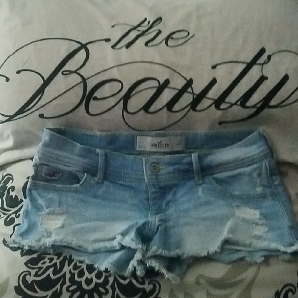 Blue jean Hollister shorts